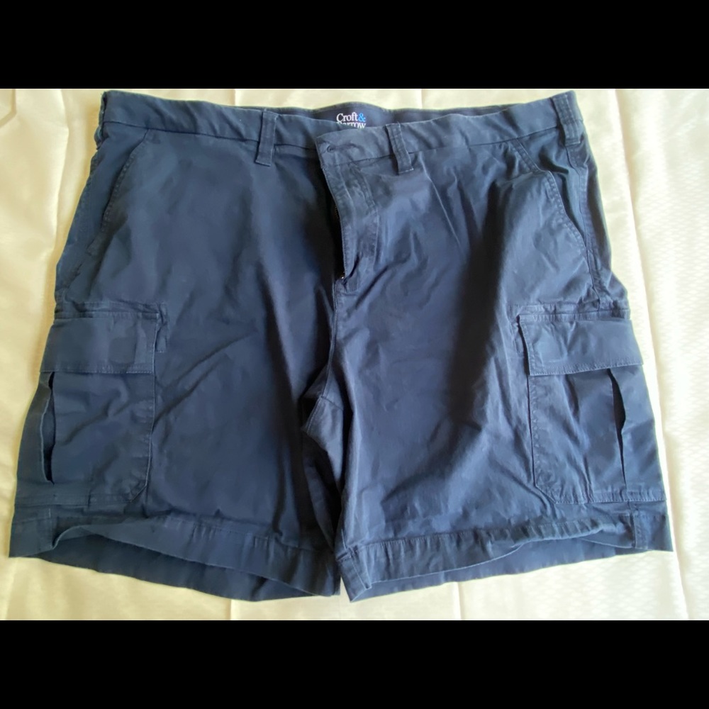 Mens cargo shorts navy blue size 48